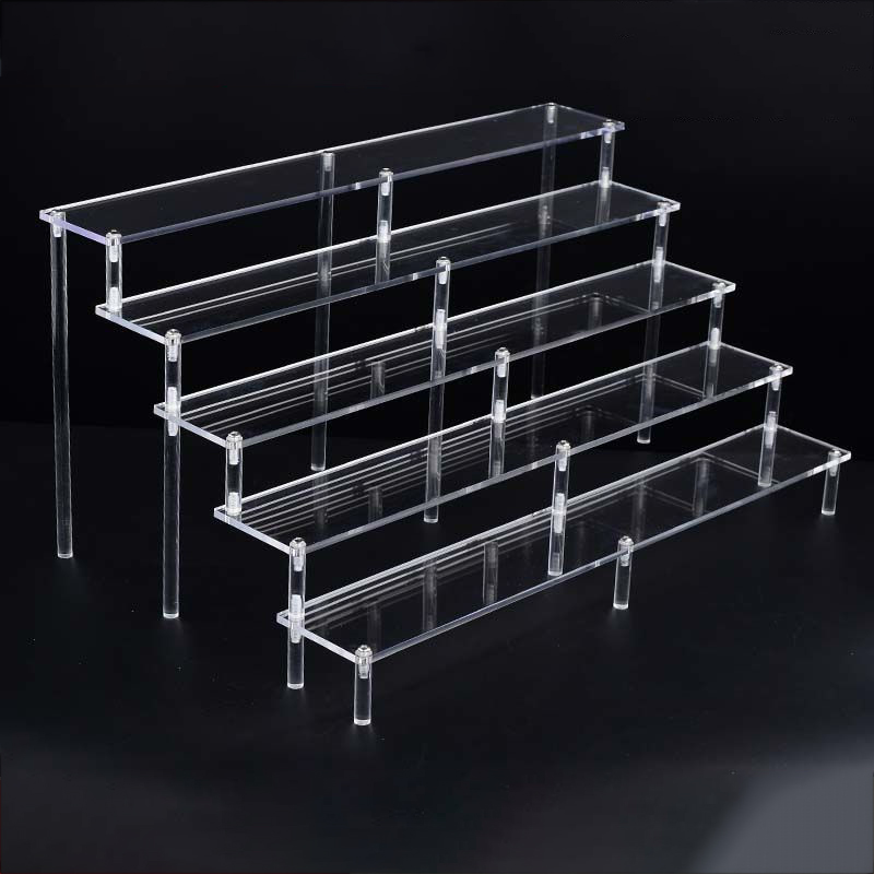 Pop Display Shelf - Clear 1-6 Tier Acrylic Display Stand