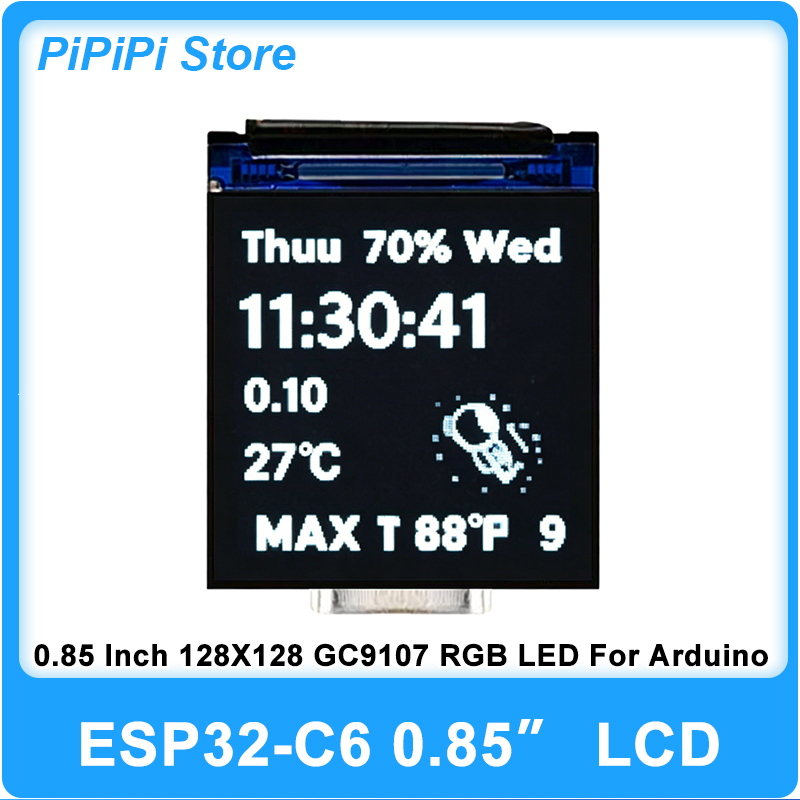 Graded Card Display - ESP32 C6 0.85 Inch 128X128 IPS