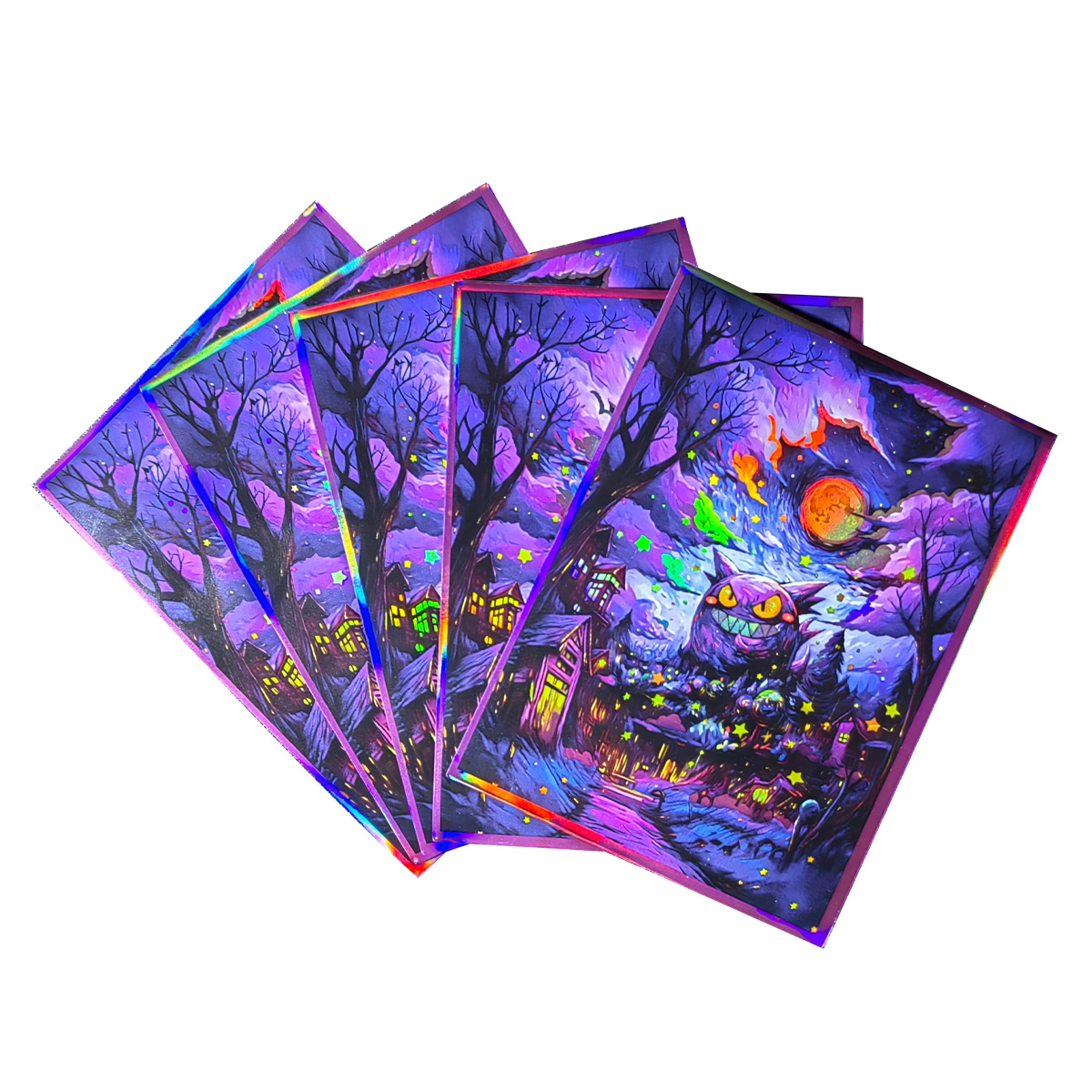 Card Penny Sleeve - 60PCS 66x91mm Pokemon Gengar Holographic Card