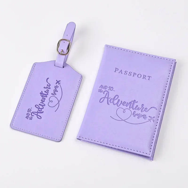 Card Top Loader - New Purple PU Leather Passport Holder