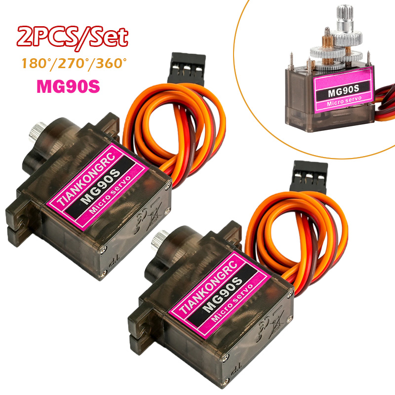 2PCS MG90S Full Metal Gear Mic - огляд і ціна Model Airplane Plastic