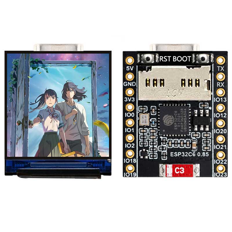 ESP32 C6 0.85 Inch 128X128 IPS - огляд і ціна Graded Card Display