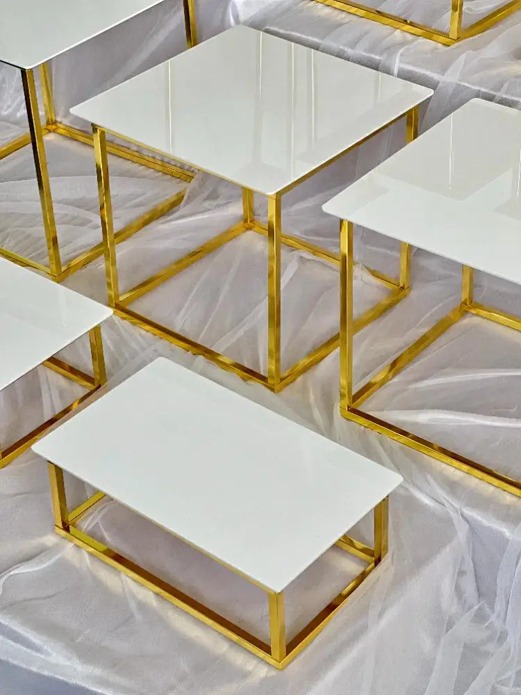 12-20 PCS Luxury Gold Frame Wh - огляд і ціна Display Risers Set