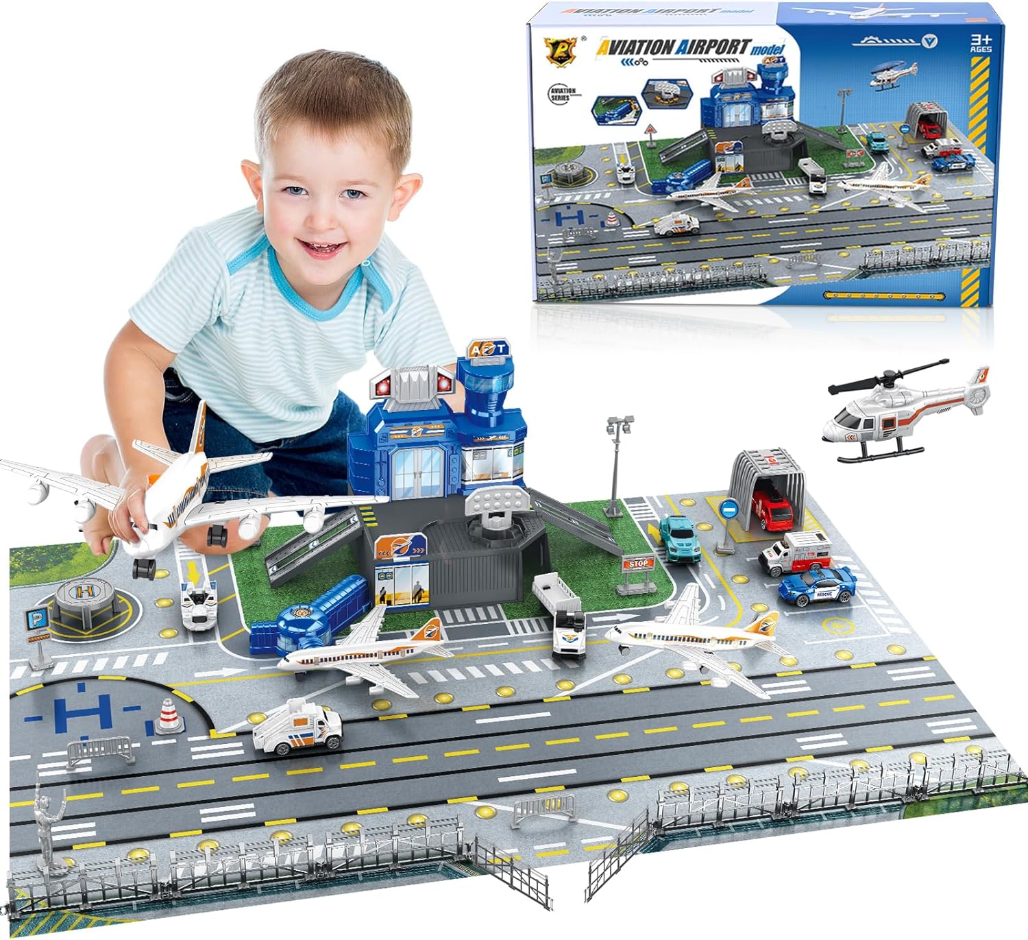 Children's Airport Scene Toy S - огляд і ціна Model Airplane Plastic