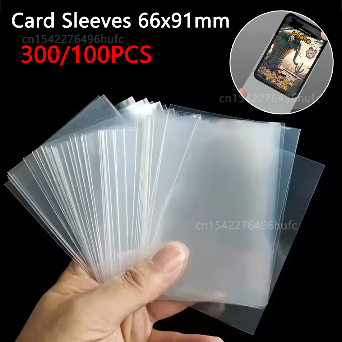 300/100Pcs 66*91mm Card Sleeve - огляд і ціна Card Penny Sleeve