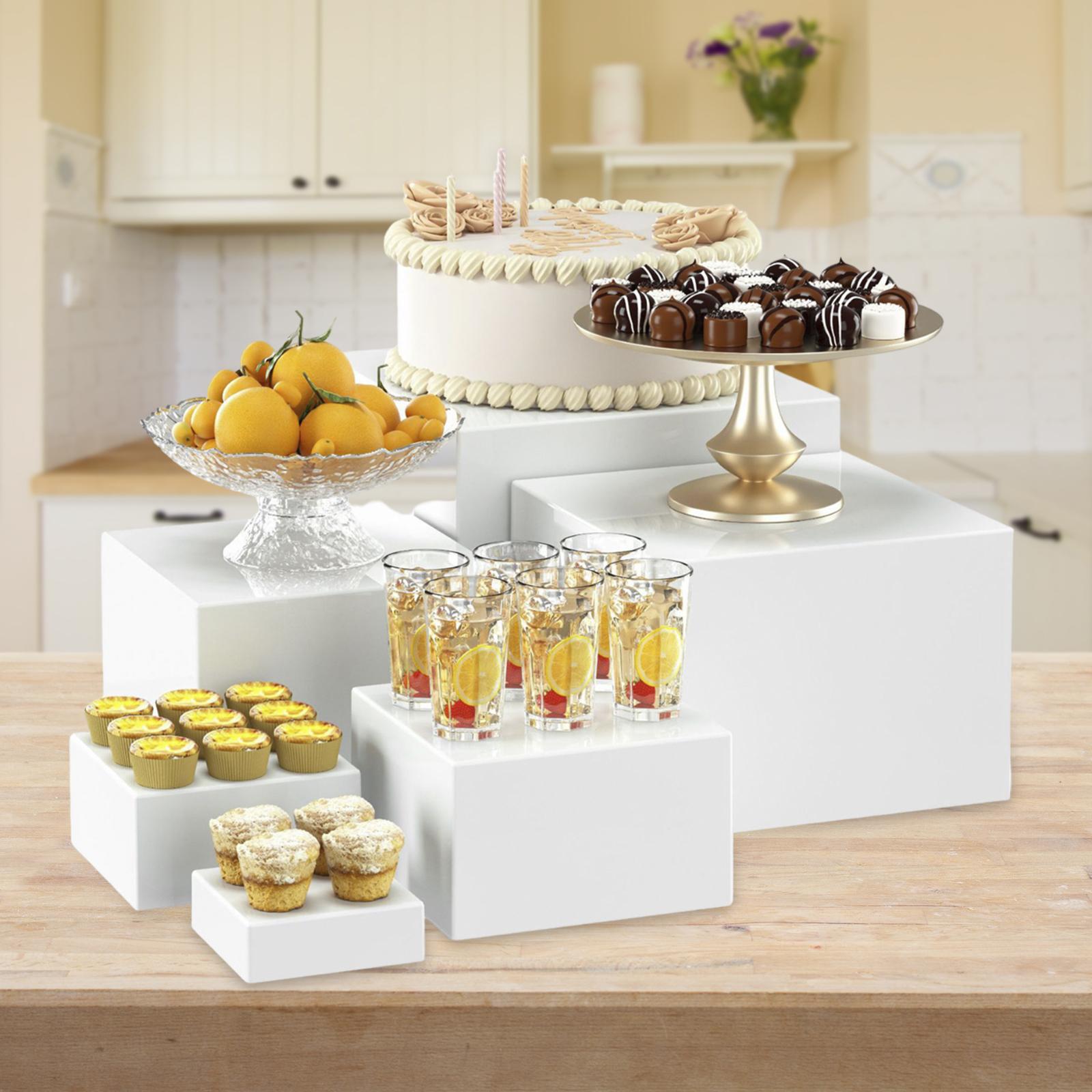 6x Acrylic Buffet Riser Desser - огляд і ціна Display Risers Set