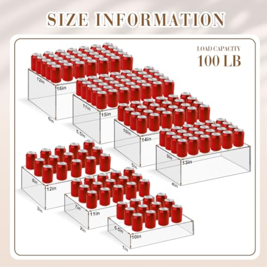 7 Pcs Extra Large Buffet Riser - огляд і ціна Display Risers Set