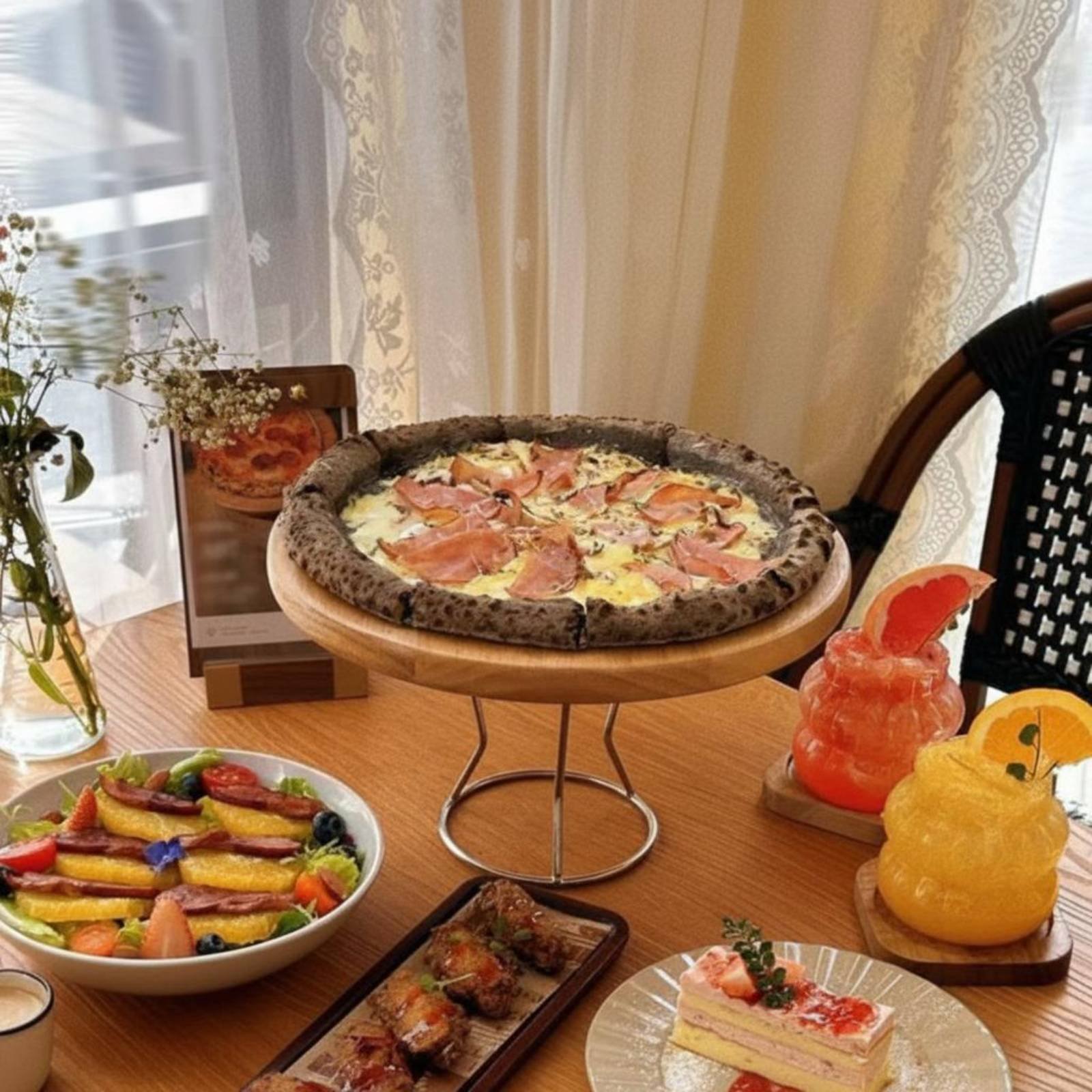 Pizza Stand Retro Design Round - огляд і ціна Display Risers Set