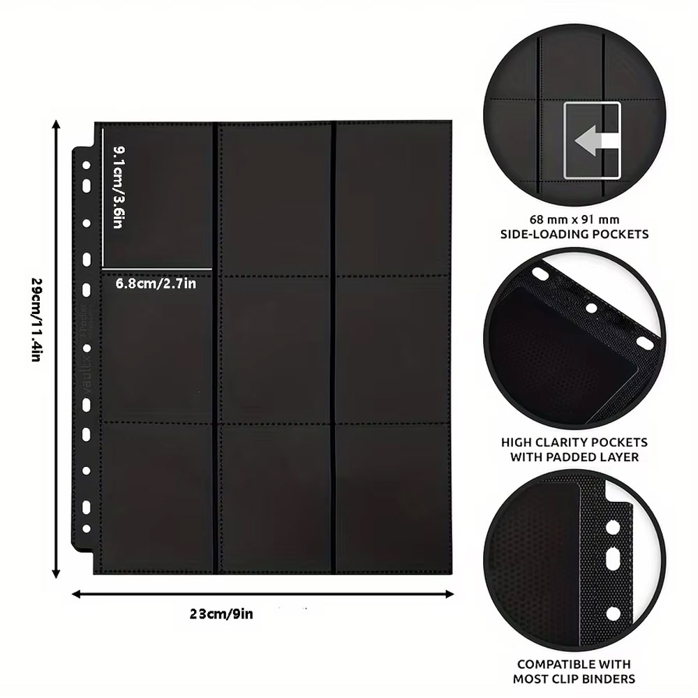 10Pack Black 9-Pocket A4 Tradi - огляд і ціна Trading Card Binder
