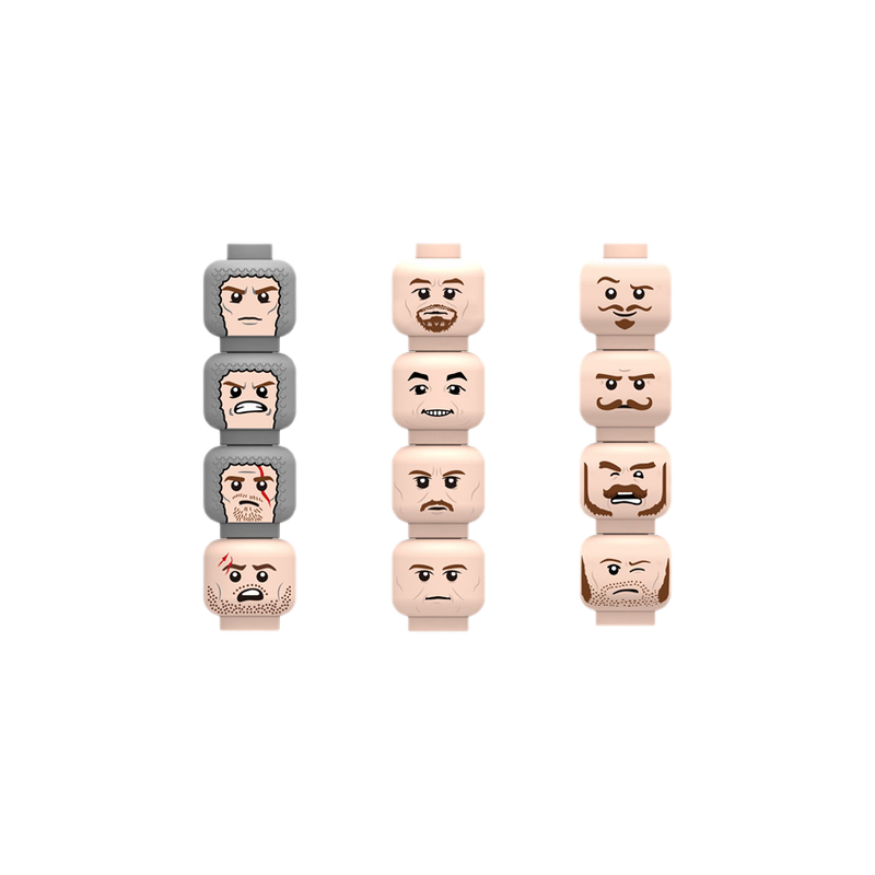 Injured Emotional Face Heads B - огляд і ціна Lego Minifigure Holder