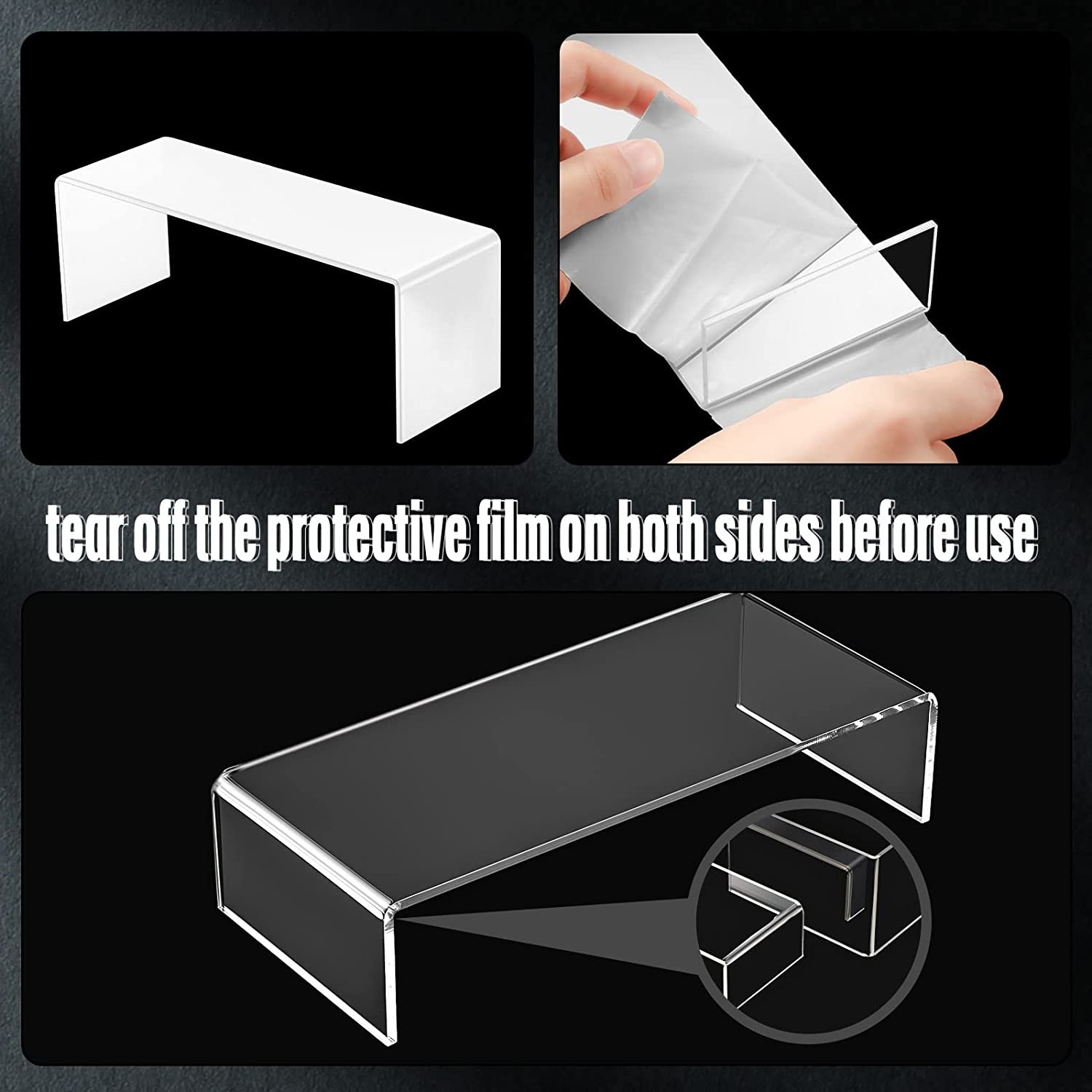 Clear Rectangular Acrylic Disp - огляд і ціна Pop Display Shelf