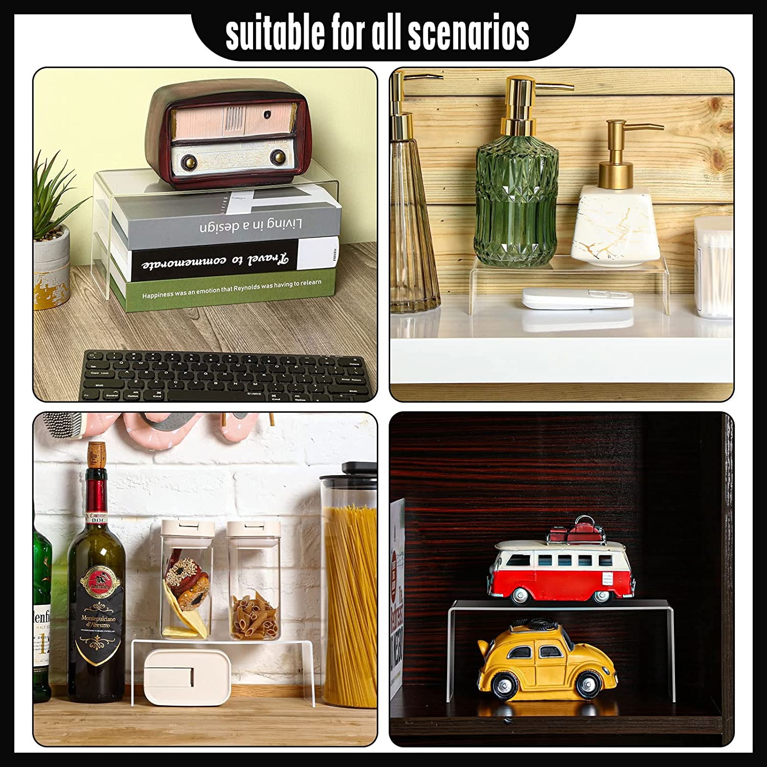 Clear Rectangular Acrylic Disp - огляд і ціна Pop Display Shelf